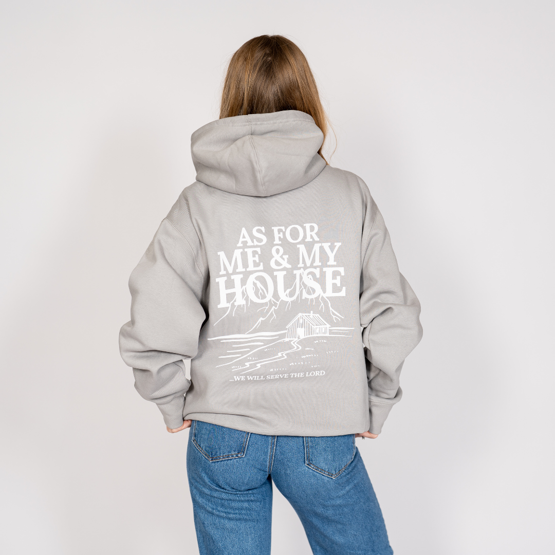 Hoodie gray as for me and my house back