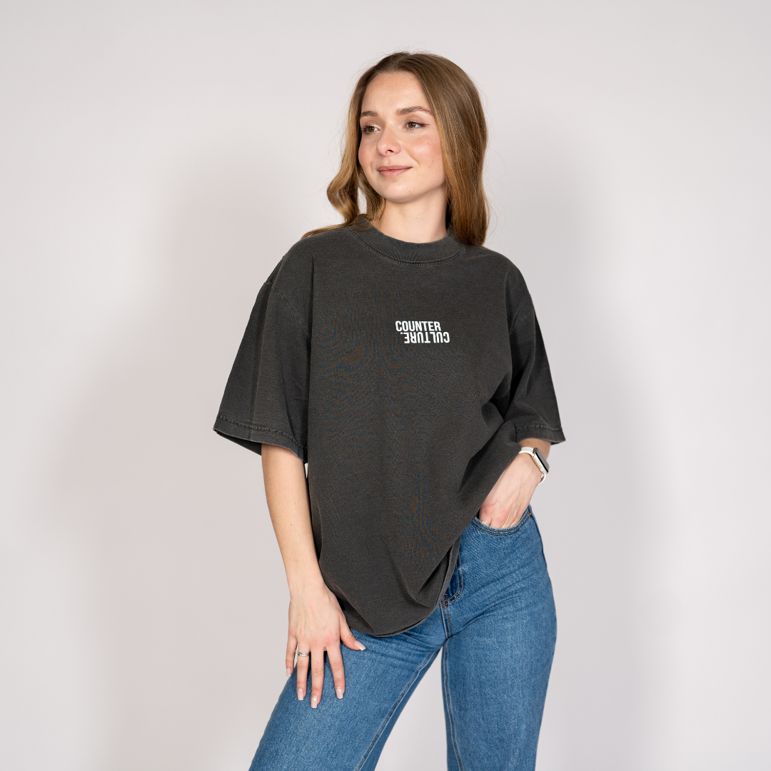as for me and my house tshirt black on girl front