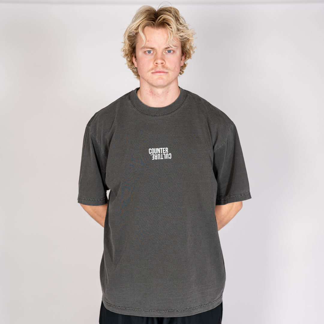 as for me and my house tshirt black on man front